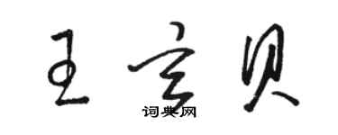 駱恆光王玄貝草書個性簽名怎么寫