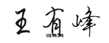 駱恆光王有峰行書個性簽名怎么寫