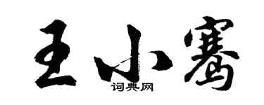 胡問遂王小騫行書個性簽名怎么寫