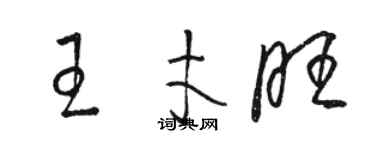 駱恆光王才旺草書個性簽名怎么寫