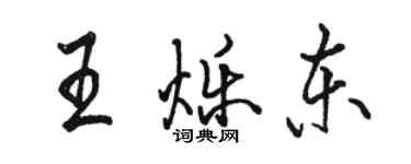 駱恆光王爍東行書個性簽名怎么寫