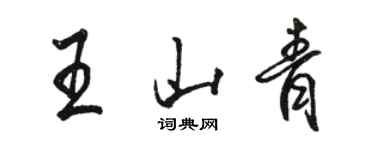 駱恆光王山青行書個性簽名怎么寫