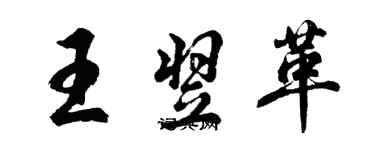 胡問遂王翌革行書個性簽名怎么寫