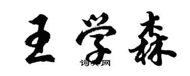 胡問遂王學森行書個性簽名怎么寫