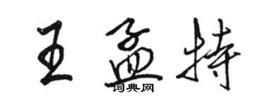 駱恆光王孟特行書個性簽名怎么寫