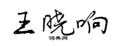 曾慶福王曉響行書個性簽名怎么寫