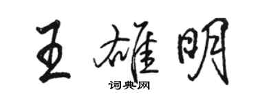 駱恆光王雄明行書個性簽名怎么寫