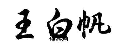 胡問遂王白帆行書個性簽名怎么寫