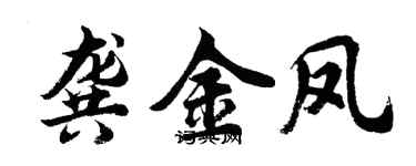 胡問遂龔金鳳行書個性簽名怎么寫