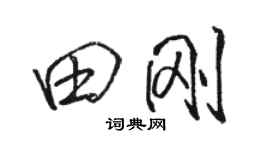 駱恆光田剛行書個性簽名怎么寫