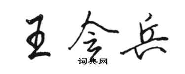 駱恆光王會兵行書個性簽名怎么寫