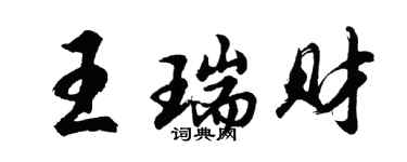 胡問遂王瑞財行書個性簽名怎么寫