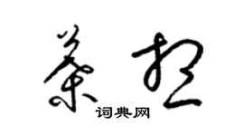 梁錦英葉想草書個性簽名怎么寫