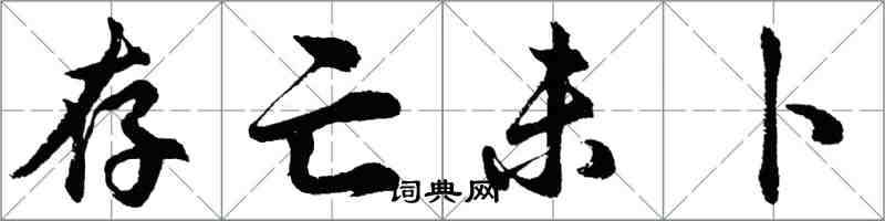 胡問遂存亡未卜行書怎么寫