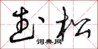 曾慶福武松草書怎么寫