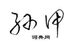 駱恆光孫甲草書個性簽名怎么寫