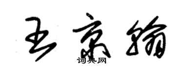 朱錫榮王京翰草書個性簽名怎么寫