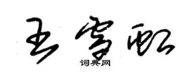 朱錫榮王雪虹草書個性簽名怎么寫