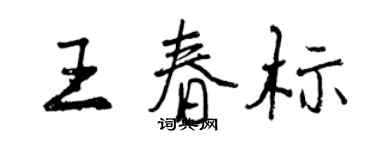 曾慶福王春標行書個性簽名怎么寫