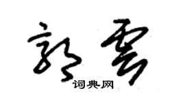 朱錫榮郭雲草書個性簽名怎么寫