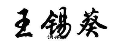 胡問遂王錫葵行書個性簽名怎么寫
