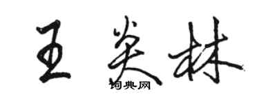 駱恆光王炎林行書個性簽名怎么寫