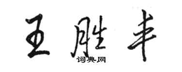 駱恆光王勝豐行書個性簽名怎么寫