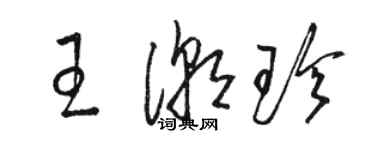 駱恆光王潮珍草書個性簽名怎么寫