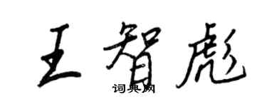 王正良王智彪行書個性簽名怎么寫