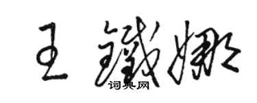 駱恆光王鐵娜草書個性簽名怎么寫