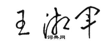 駱恆光王湘軍草書個性簽名怎么寫