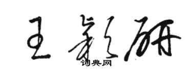 駱恆光王穎研草書個性簽名怎么寫