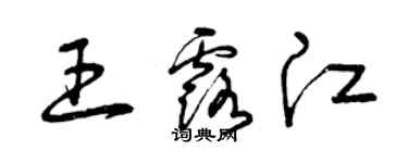 曾慶福王露江草書個性簽名怎么寫