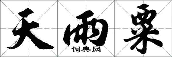 胡問遂天雨粟行書怎么寫