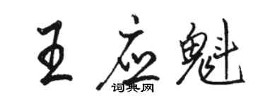 駱恆光王應魁行書個性簽名怎么寫