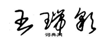 朱錫榮王瑞彩草書個性簽名怎么寫