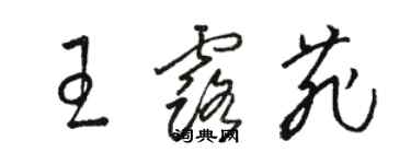 駱恆光王露菲草書個性簽名怎么寫