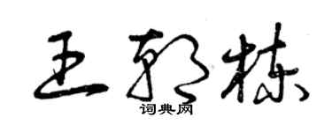曾慶福王朝棟草書個性簽名怎么寫