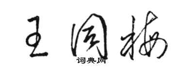 駱恆光王同梅草書個性簽名怎么寫