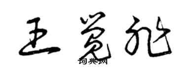 曾慶福王覺非草書個性簽名怎么寫