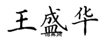 丁謙王盛華楷書個性簽名怎么寫