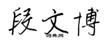 王正良段文博行書個性簽名怎么寫