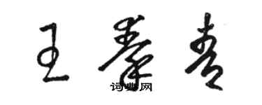 駱恆光王秦青草書個性簽名怎么寫