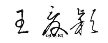 駱恆光王夏穎草書個性簽名怎么寫