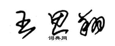 朱錫榮王思翔草書個性簽名怎么寫