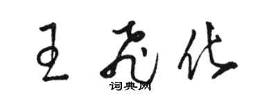 駱恆光王飛化草書個性簽名怎么寫