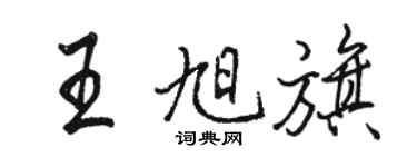 駱恆光王旭旗行書個性簽名怎么寫