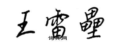 王正良王雷壘行書個性簽名怎么寫