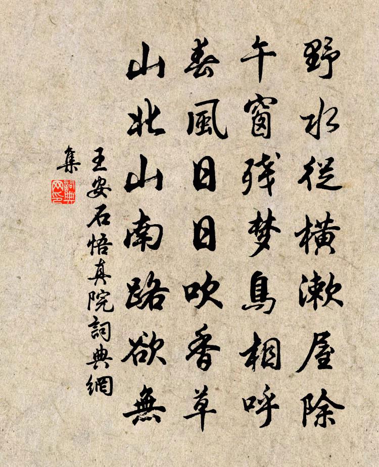 王安石悟真院書法作品欣賞