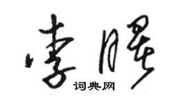 駱恆光李曙草書個性簽名怎么寫